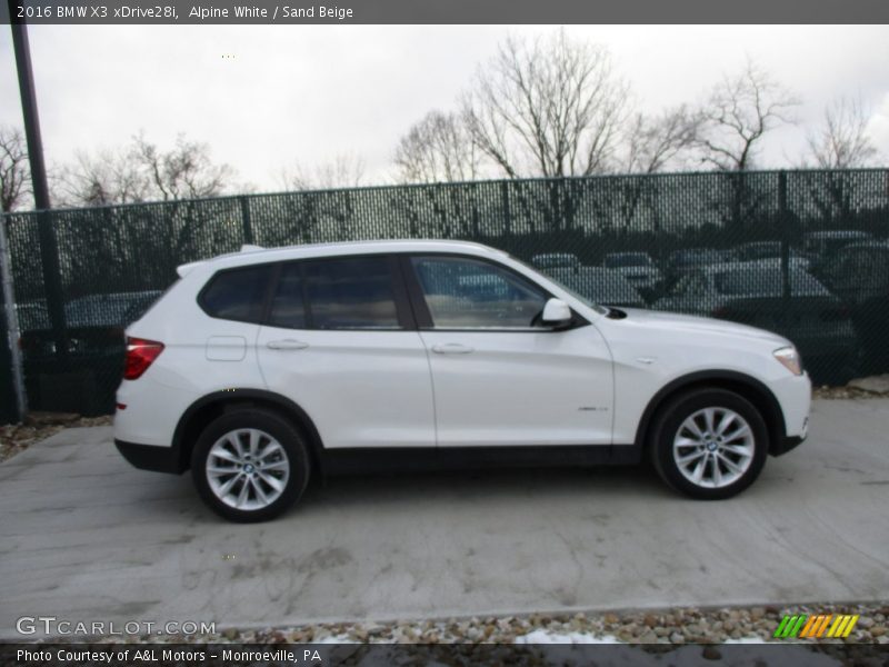 Alpine White / Sand Beige 2016 BMW X3 xDrive28i