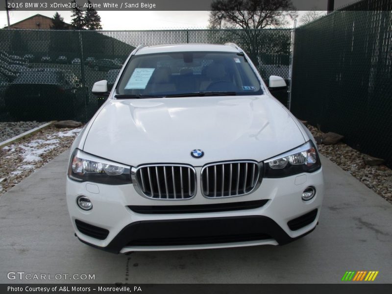 Alpine White / Sand Beige 2016 BMW X3 xDrive28i