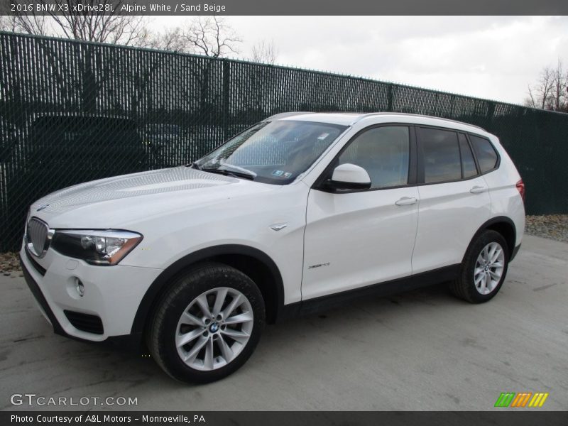 Alpine White / Sand Beige 2016 BMW X3 xDrive28i