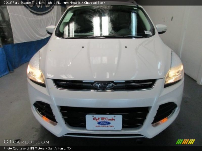 White Platinum Metallic / Charcoal Black 2016 Ford Escape Titanium