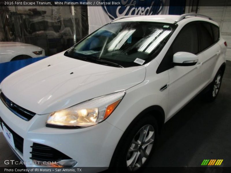 White Platinum Metallic / Charcoal Black 2016 Ford Escape Titanium
