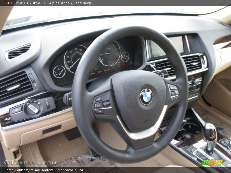 Alpine White / Sand Beige 2016 BMW X3 xDrive28i