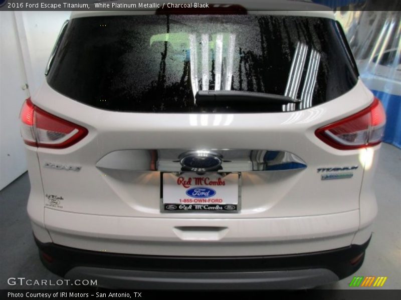 White Platinum Metallic / Charcoal Black 2016 Ford Escape Titanium