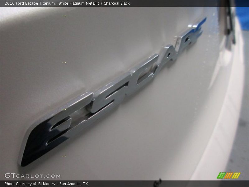White Platinum Metallic / Charcoal Black 2016 Ford Escape Titanium