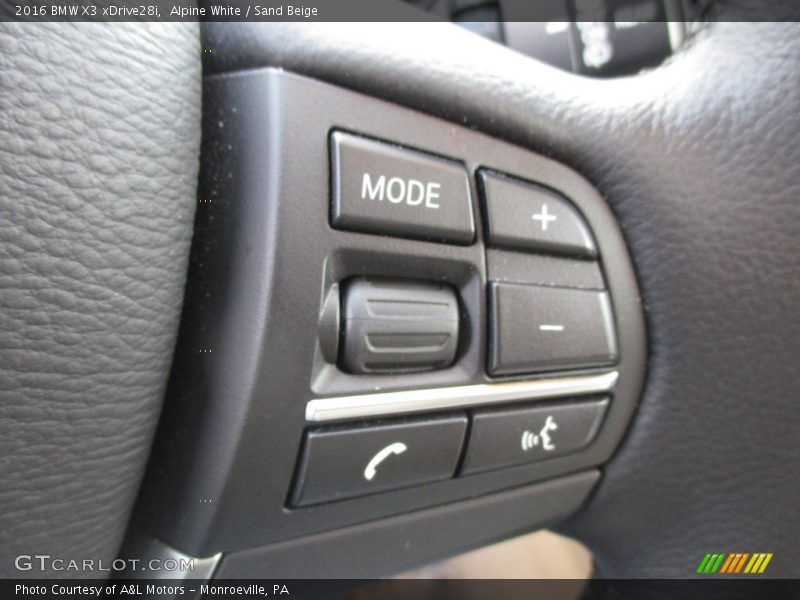Alpine White / Sand Beige 2016 BMW X3 xDrive28i