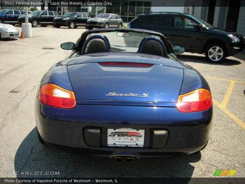 Lapis Blue Metallic / Graphite Grey 2002 Porsche Boxster S