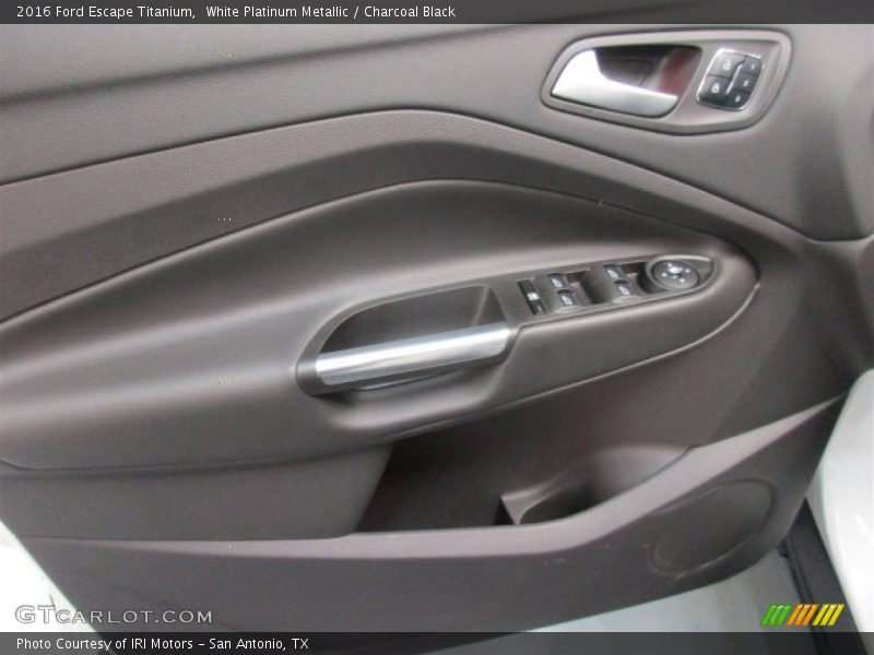 White Platinum Metallic / Charcoal Black 2016 Ford Escape Titanium