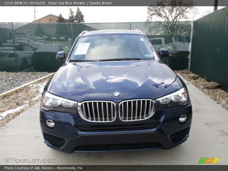 Deep Sea Blue Metallic / Saddle Brown 2016 BMW X3 xDrive28i