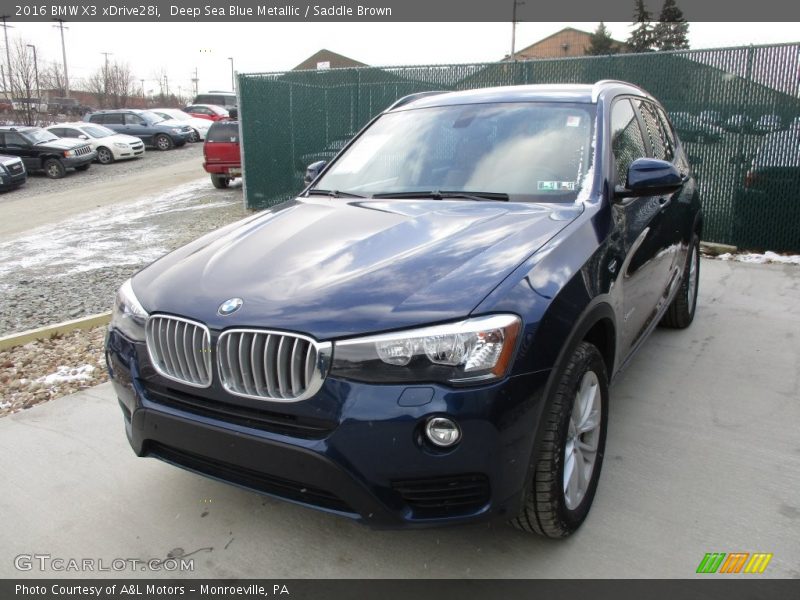 Deep Sea Blue Metallic / Saddle Brown 2016 BMW X3 xDrive28i