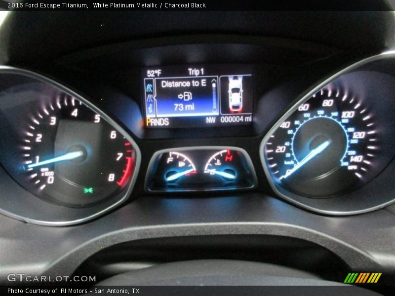 White Platinum Metallic / Charcoal Black 2016 Ford Escape Titanium