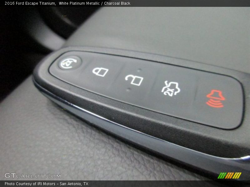 White Platinum Metallic / Charcoal Black 2016 Ford Escape Titanium