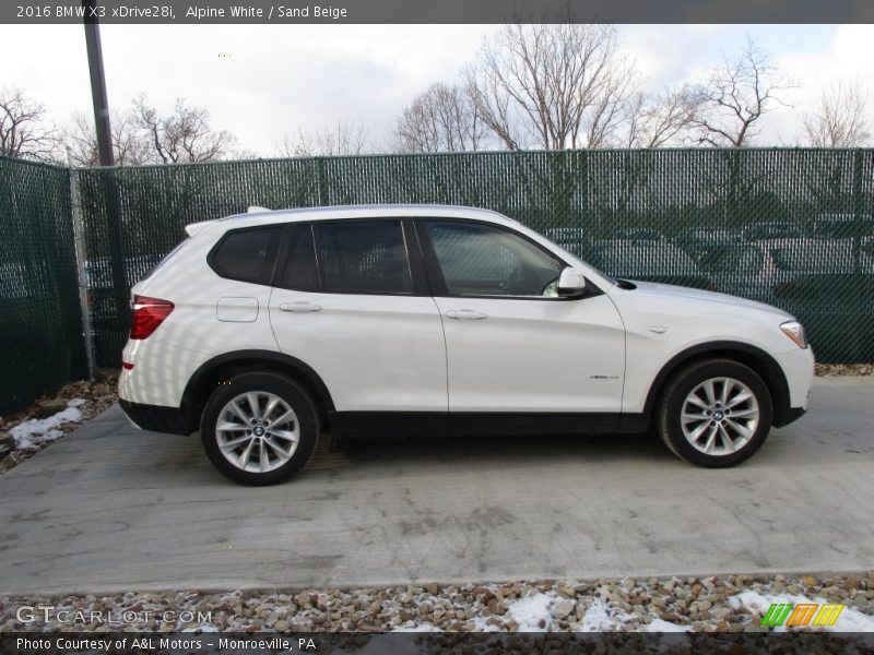 Alpine White / Sand Beige 2016 BMW X3 xDrive28i