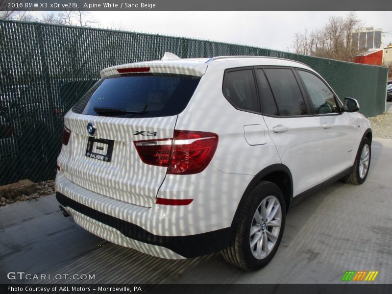 Alpine White / Sand Beige 2016 BMW X3 xDrive28i