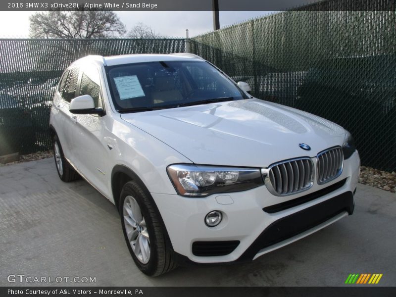 Alpine White / Sand Beige 2016 BMW X3 xDrive28i