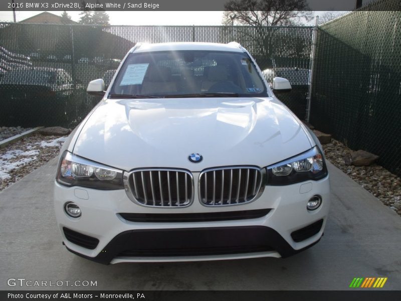 Alpine White / Sand Beige 2016 BMW X3 xDrive28i