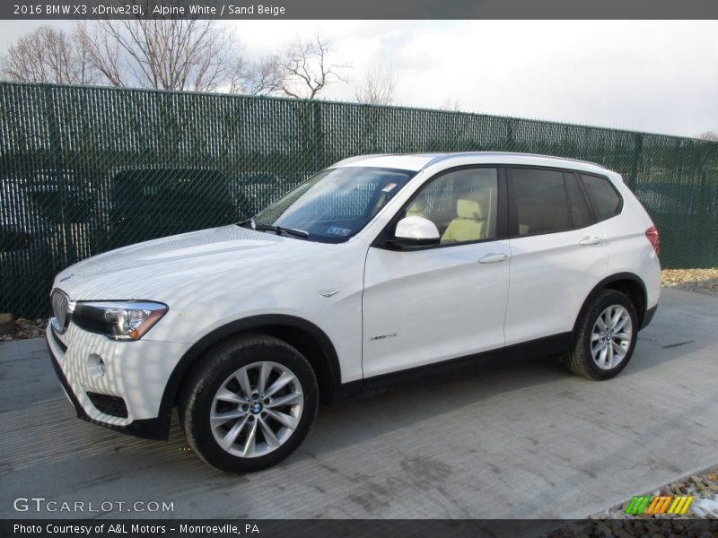 Alpine White / Sand Beige 2016 BMW X3 xDrive28i