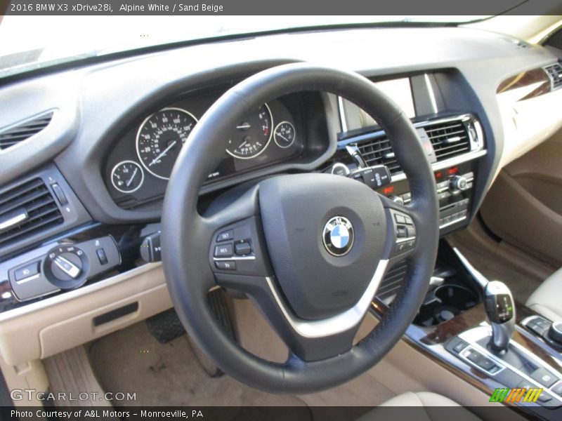 Alpine White / Sand Beige 2016 BMW X3 xDrive28i