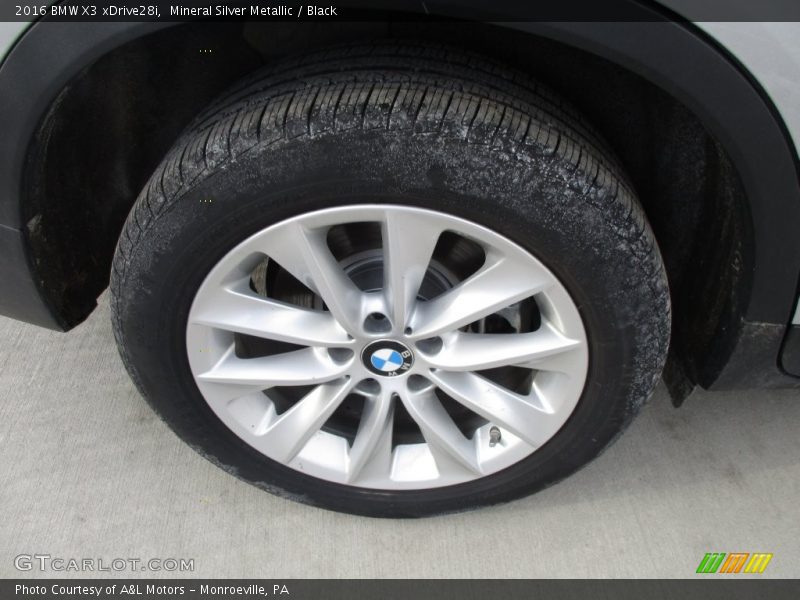 Mineral Silver Metallic / Black 2016 BMW X3 xDrive28i