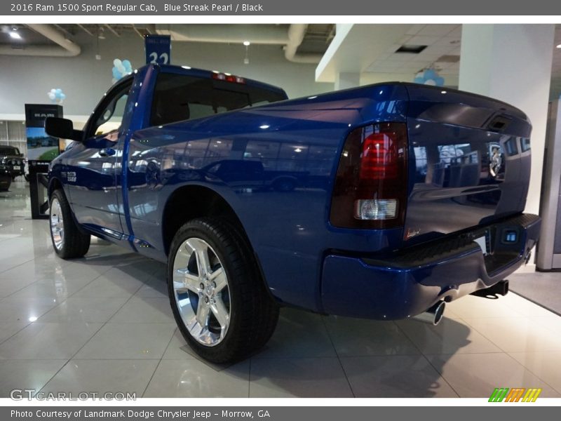 Blue Streak Pearl / Black 2016 Ram 1500 Sport Regular Cab