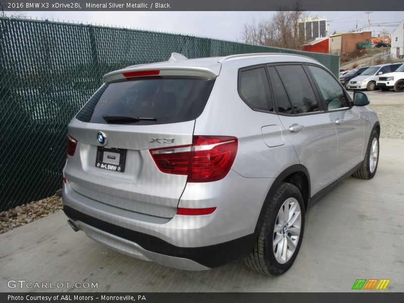 Mineral Silver Metallic / Black 2016 BMW X3 xDrive28i