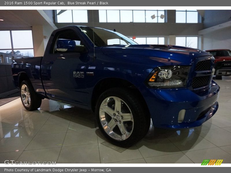 Blue Streak Pearl / Black 2016 Ram 1500 Sport Regular Cab