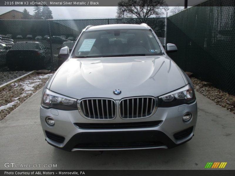 Mineral Silver Metallic / Black 2016 BMW X3 xDrive28i