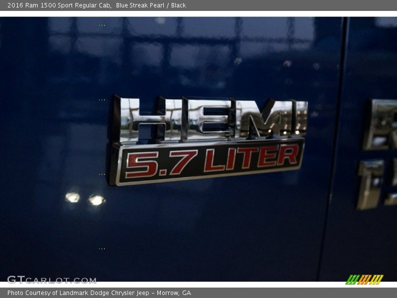 Blue Streak Pearl / Black 2016 Ram 1500 Sport Regular Cab
