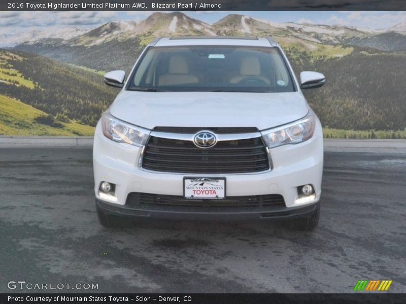 Blizzard Pearl / Almond 2016 Toyota Highlander Limited Platinum AWD