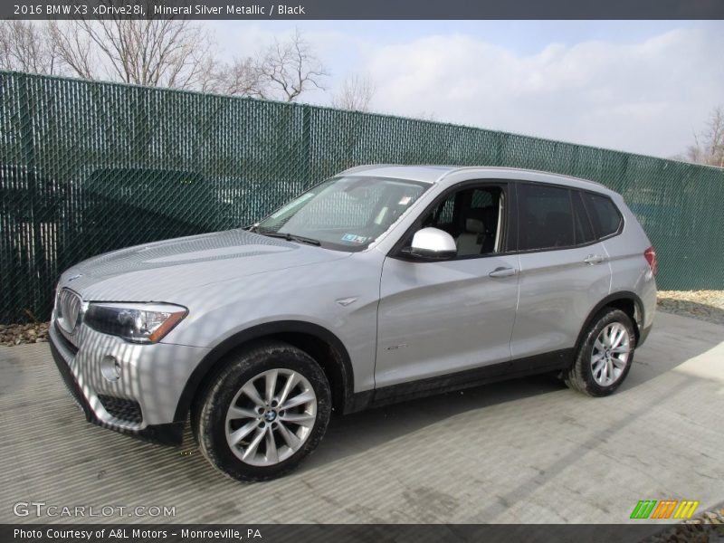 Mineral Silver Metallic / Black 2016 BMW X3 xDrive28i