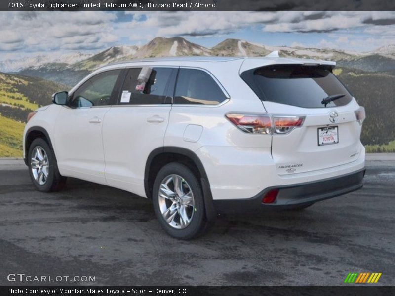 Blizzard Pearl / Almond 2016 Toyota Highlander Limited Platinum AWD