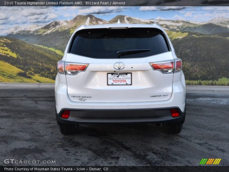 Blizzard Pearl / Almond 2016 Toyota Highlander Limited Platinum AWD