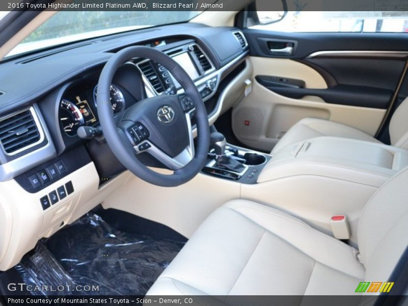 Blizzard Pearl / Almond 2016 Toyota Highlander Limited Platinum AWD