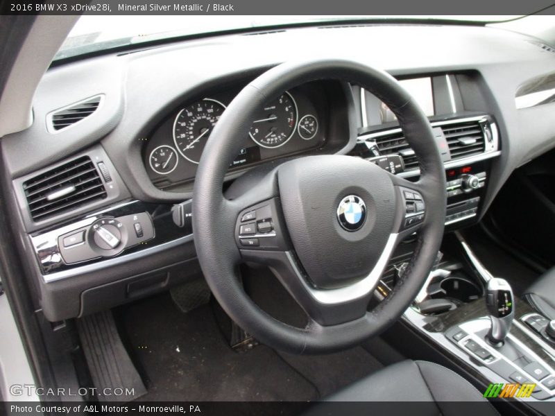 Mineral Silver Metallic / Black 2016 BMW X3 xDrive28i