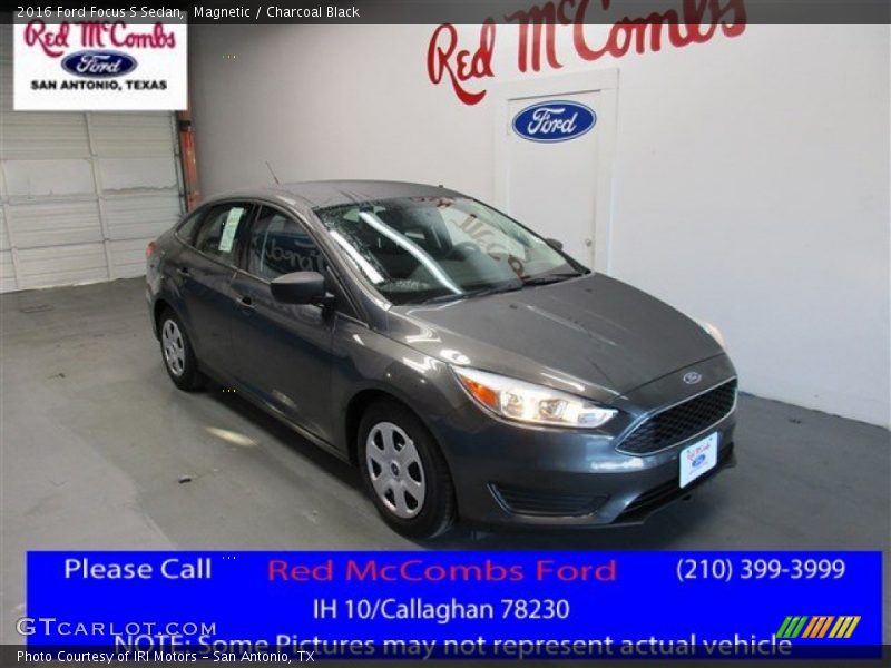 Magnetic / Charcoal Black 2016 Ford Focus S Sedan