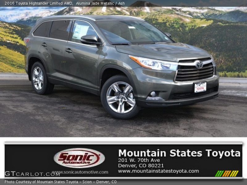 Alumina Jade Metallic / Ash 2016 Toyota Highlander Limited AWD