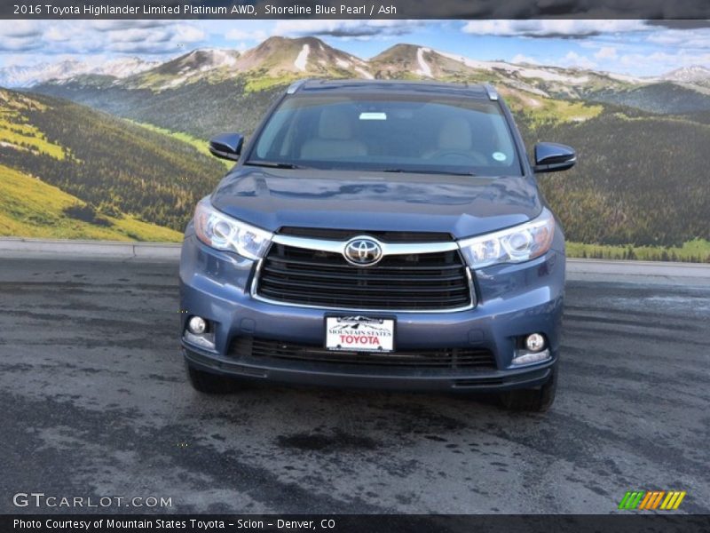 Shoreline Blue Pearl / Ash 2016 Toyota Highlander Limited Platinum AWD
