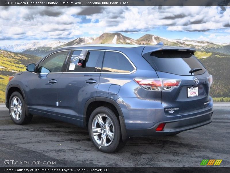 Shoreline Blue Pearl / Ash 2016 Toyota Highlander Limited Platinum AWD
