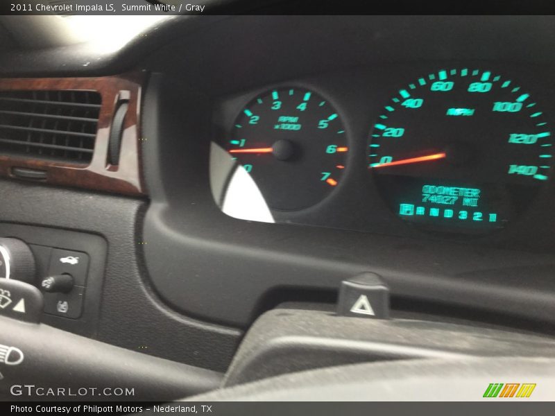 Summit White / Gray 2011 Chevrolet Impala LS