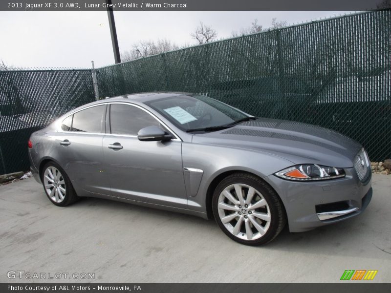 Lunar Grey Metallic / Warm Charcoal 2013 Jaguar XF 3.0 AWD
