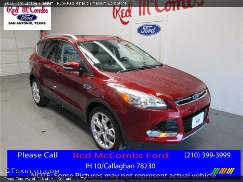 Ruby Red Metallic / Medium Light Stone 2016 Ford Escape Titanium