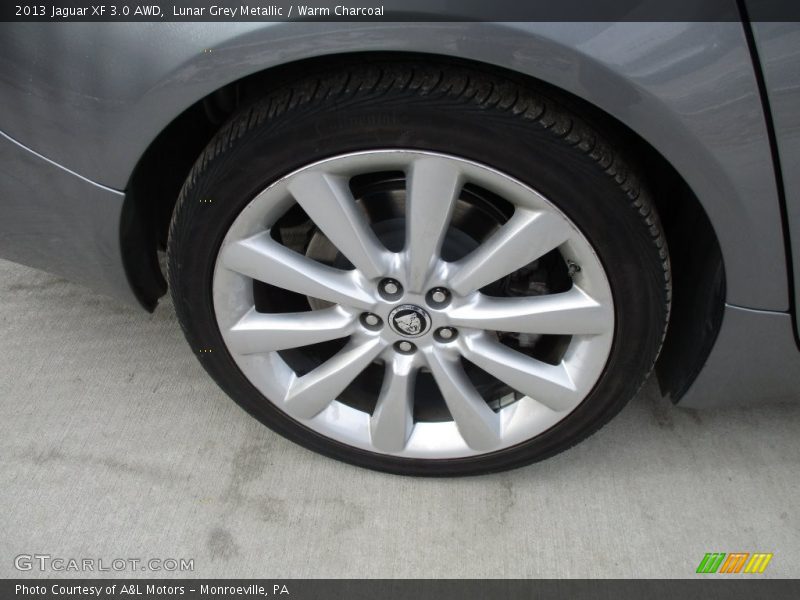 Lunar Grey Metallic / Warm Charcoal 2013 Jaguar XF 3.0 AWD