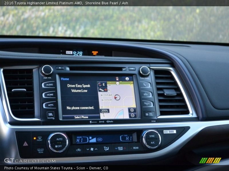 Shoreline Blue Pearl / Ash 2016 Toyota Highlander Limited Platinum AWD