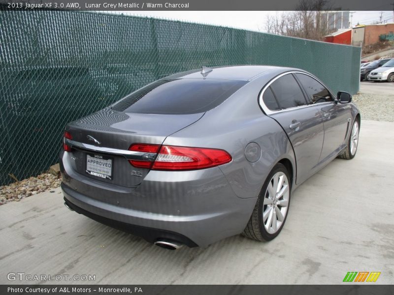 Lunar Grey Metallic / Warm Charcoal 2013 Jaguar XF 3.0 AWD