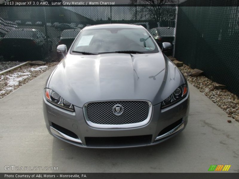 Lunar Grey Metallic / Warm Charcoal 2013 Jaguar XF 3.0 AWD