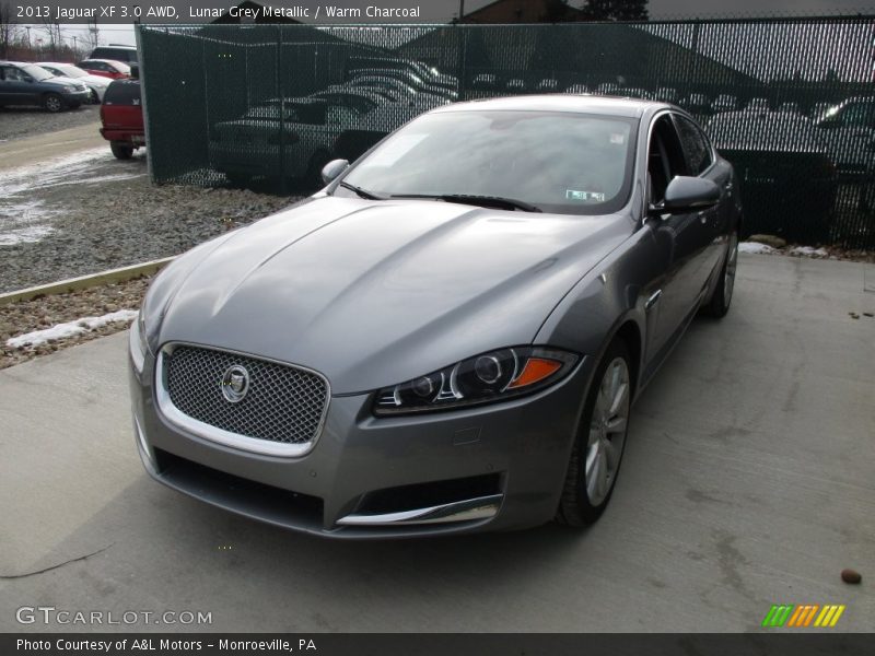 Lunar Grey Metallic / Warm Charcoal 2013 Jaguar XF 3.0 AWD