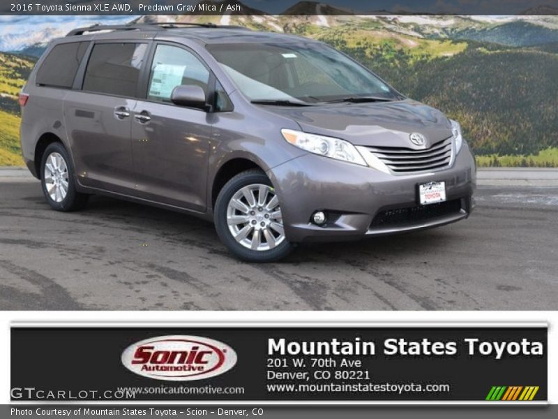 Predawn Gray Mica / Ash 2016 Toyota Sienna XLE AWD