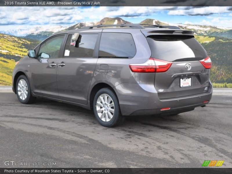 Predawn Gray Mica / Ash 2016 Toyota Sienna XLE AWD