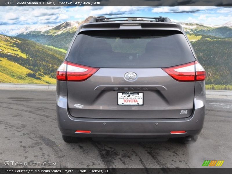 Predawn Gray Mica / Ash 2016 Toyota Sienna XLE AWD