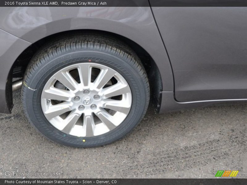 Predawn Gray Mica / Ash 2016 Toyota Sienna XLE AWD