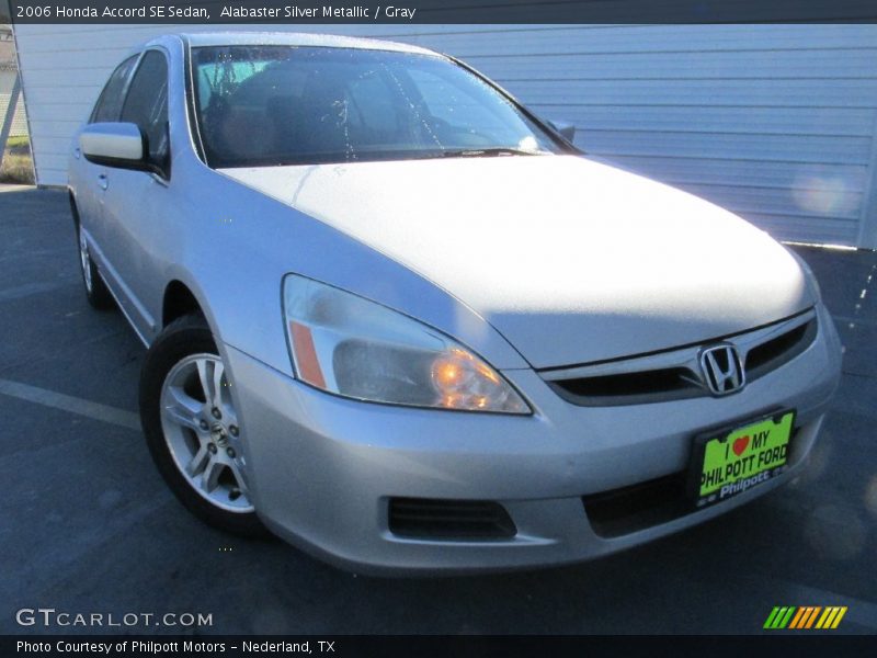 Alabaster Silver Metallic / Gray 2006 Honda Accord SE Sedan